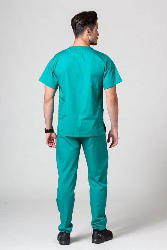 Men's Sunrise Uniforms Basic Standard scrub top hunter green-5