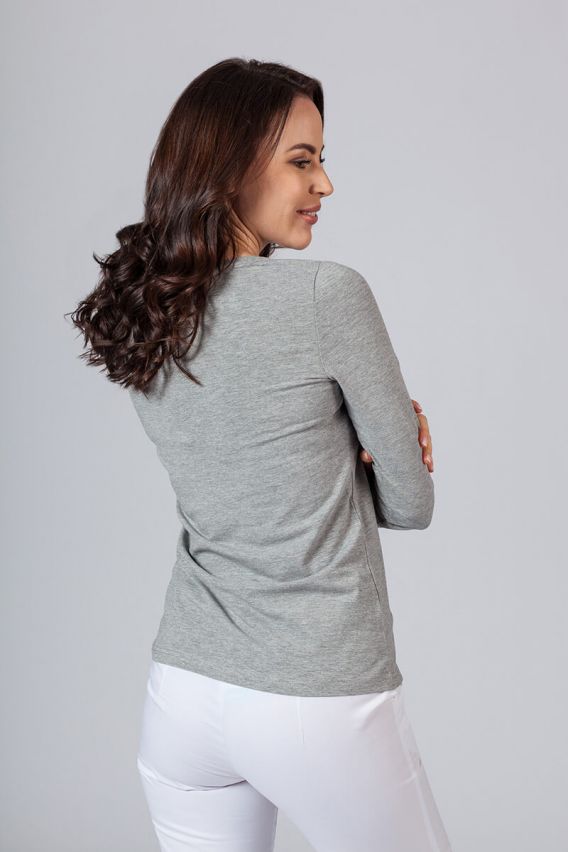 Women’s Malfini long sleeve t-shirt dark grey melange-2