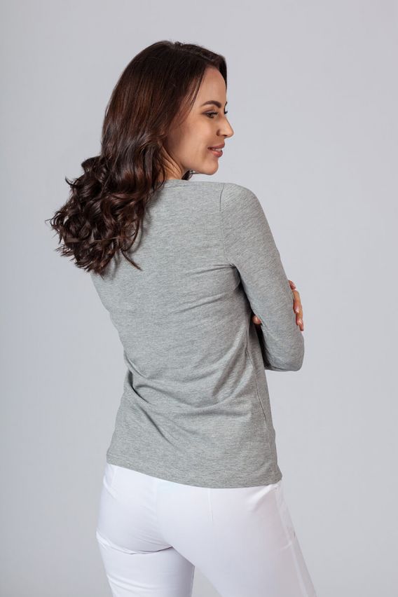 Women’s Malfini long sleeve t-shirt dark grey melange-1