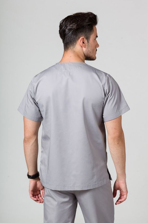 Men's Sunrise Uniforms Basic Standard scrub top pewter-2