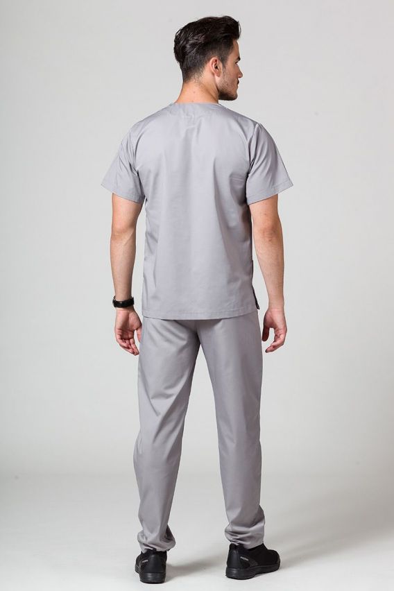 Men's Sunrise Uniforms Basic Standard scrub top pewter-5