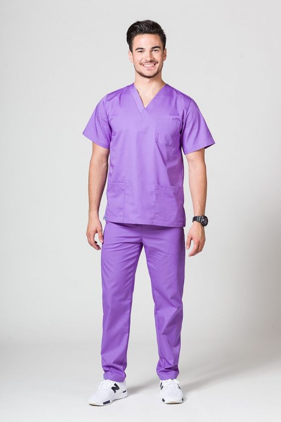 Men's Sunrise Uniforms Basic Standard scrub top violet-4