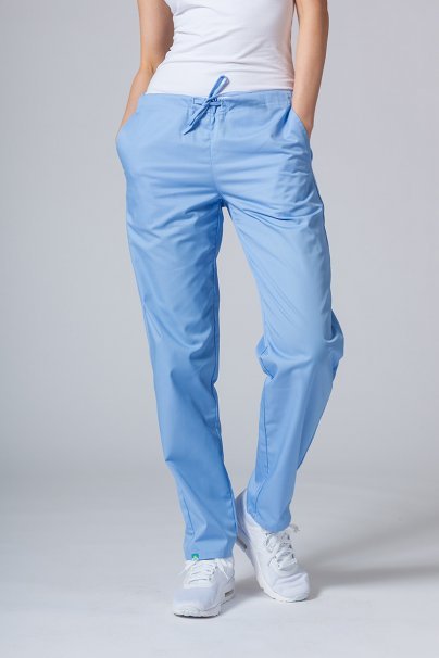 Women’s Sunrise Uniforms Basic Classic scrubs set (Light top, Regular trousers) ceil blue-6