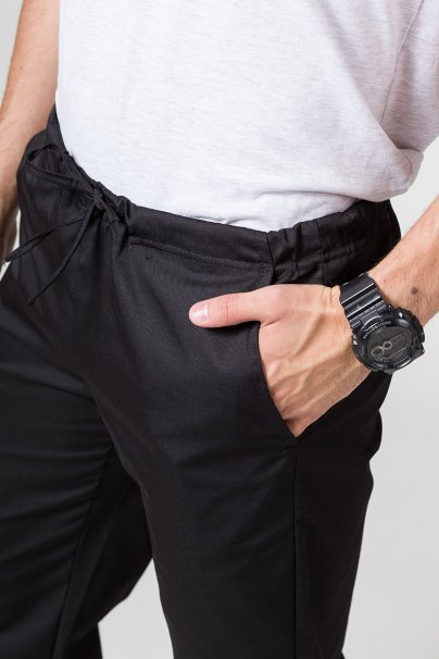 Men’s Sunrise Uniforms Basic Classic scrubs set (Standard top, Regular trousers) black-6