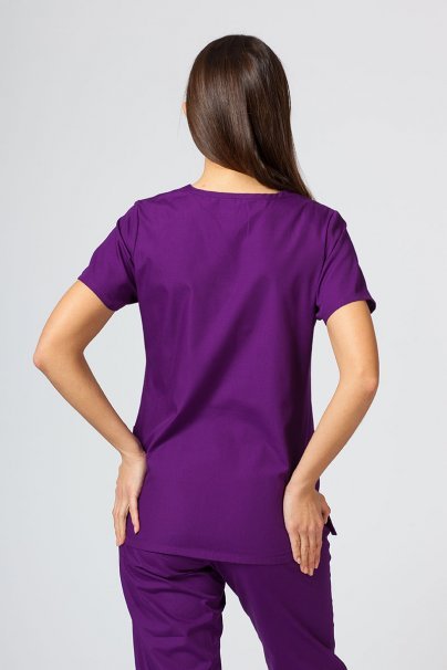 Women's Maevn Red Panda scrubs set eggplant-3