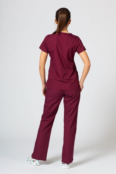 Women's Maevn Red Panda scrubs set wine-2