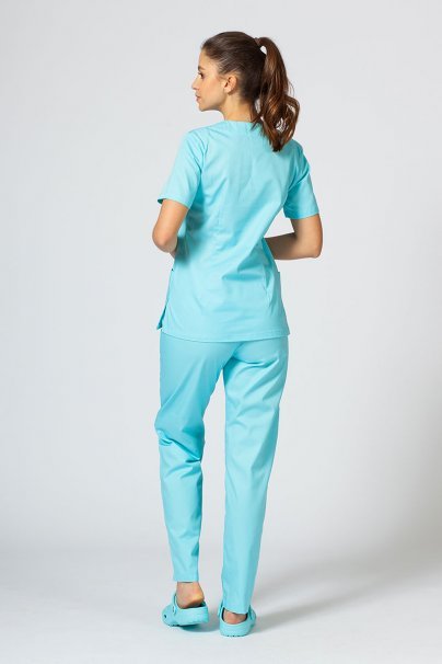 Women's Sunrise Uniforms Basic Light scrub top aqua-5