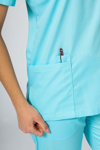 Women’s Sunrise Uniforms Basic Classic scrubs set (Light top, Regular trousers) aqua-4