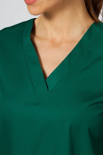 Women’s Sunrise Uniforms Basic Classic scrubs set (Light top, Regular trousers) bottle green-5