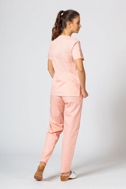 Women’s Sunrise Uniforms Basic Classic scrubs set (Light top, Regular trousers) salmon-1