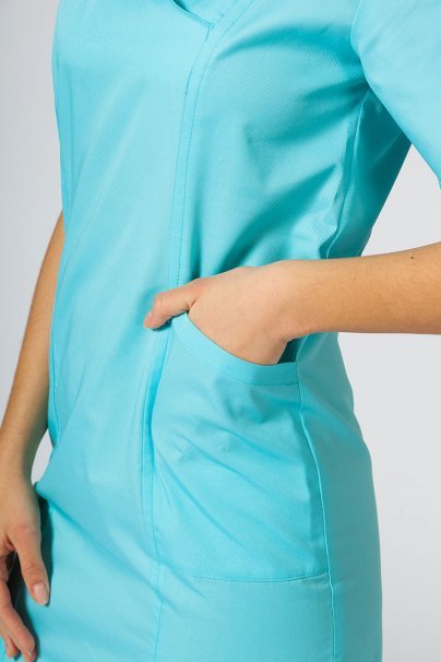 Women’s Sunrise Uniforms classic scrub dress aqua-2