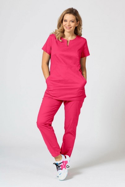 Women's Sunrise Uniforms Active Loose scrub trousers raspberry-6