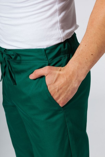 Men’s Sunrise Uniforms Basic Classic scrubs set (Standard top, Regular trousers) bottle green-9