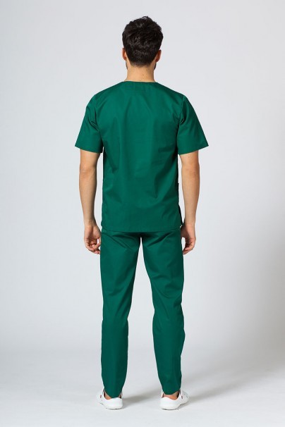 Men’s Sunrise Uniforms Basic Classic scrubs set (Standard top, Regular trousers) bottle green-2