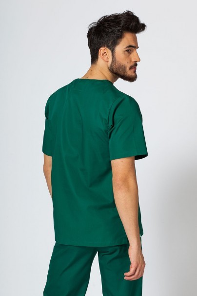 Men’s Sunrise Uniforms Basic Classic scrubs set (Standard top, Regular trousers) bottle green-4
