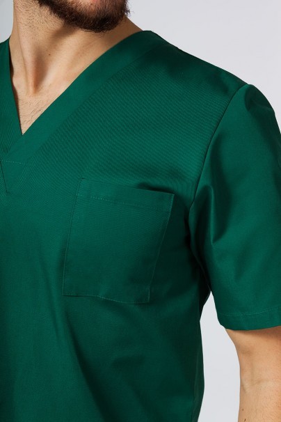 Men’s Sunrise Uniforms Basic Classic scrubs set (Standard top, Regular trousers) bottle green-5