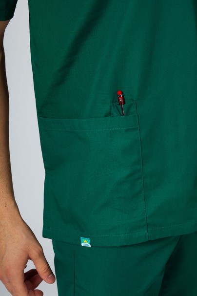 Men’s Sunrise Uniforms Basic Classic scrubs set (Standard top, Regular trousers) bottle green-6