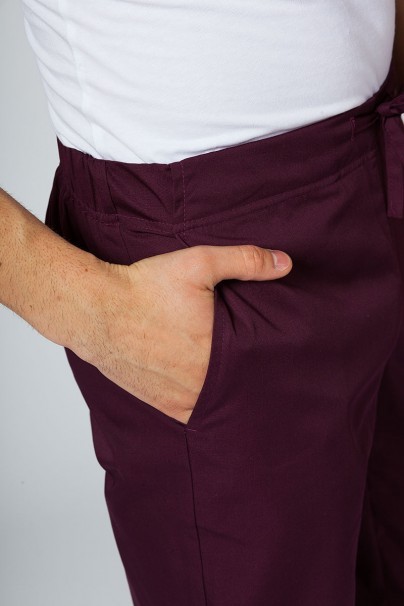 Men's Sunrise Uniforms Basic Regular scrub trousers burgundy-3
