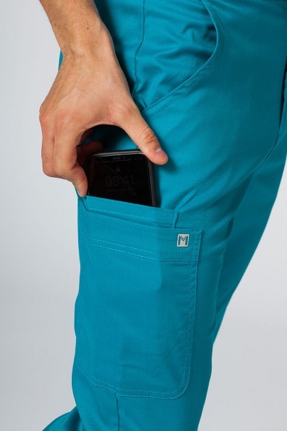 Men's Maevn Matrix scrub jogger trousers teal blue-3