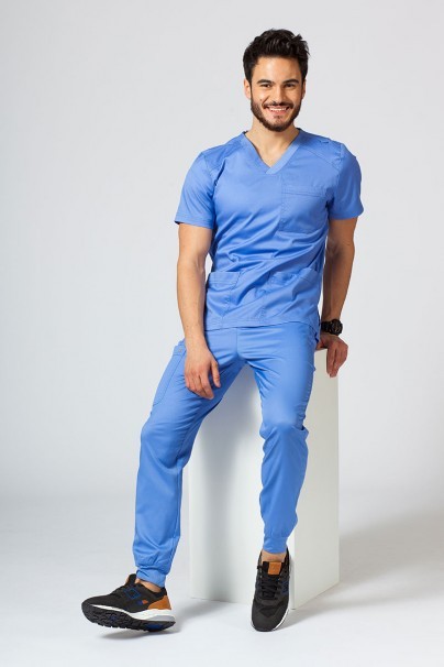 Men's Maevn Matrix scrub jogger trousers ceil blue-7