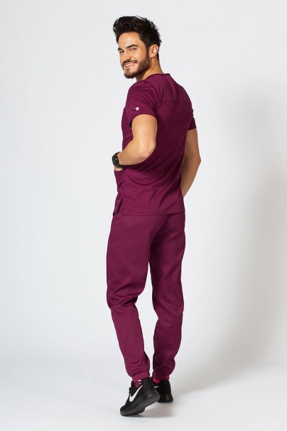 Men's Maevn Matrix scrub jogger trousers wine-6