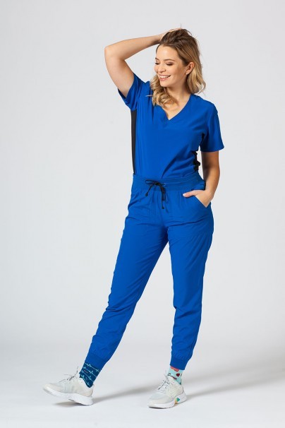 Women’s Maevn Matrix Impulse Asymmetric scrub top royal blue-6