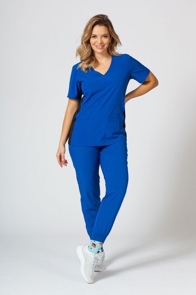 Women’s Maevn Matrix Impulse Asymmetric scrub top royal blue-1