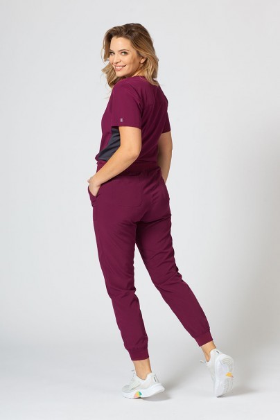 Women's Maevn Matrix Impulse scrubs set wine-1