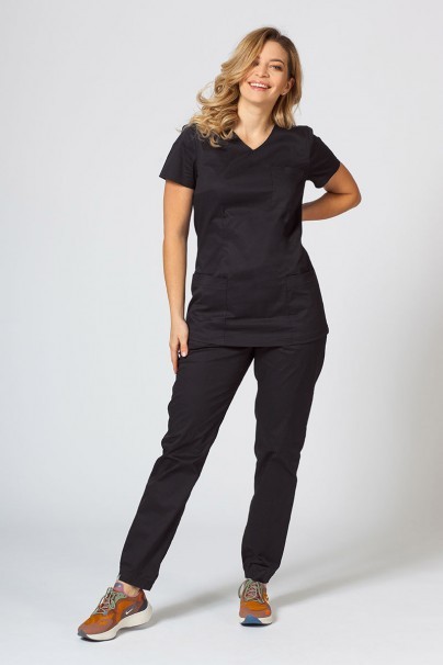 Women’s Sunrise Uniforms Active Fit scrub top black-2