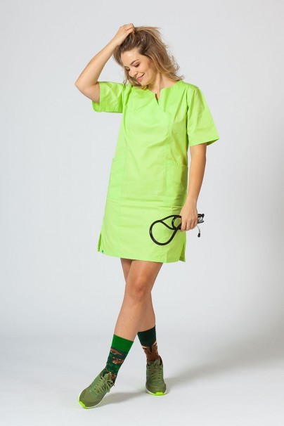 Women’s Sunrise Uniforms classic scrub dress lime-2