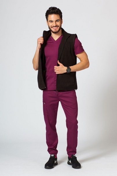 Men’s Maevn Matrix Jogger scrubs set wine-2