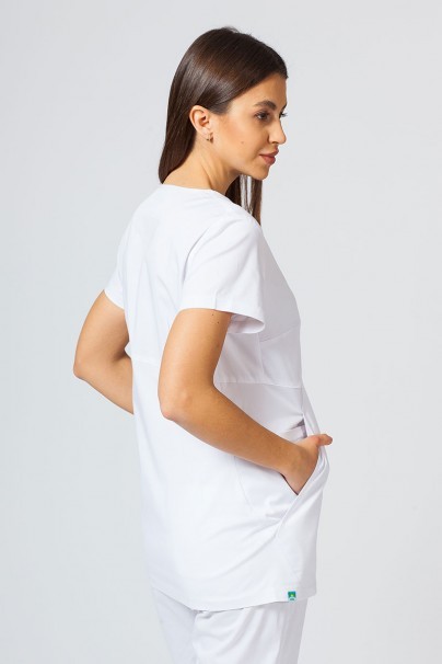 Women’s Sunrise Uniforms scrubs set (Kangaroo top, Loose trousers) white-4