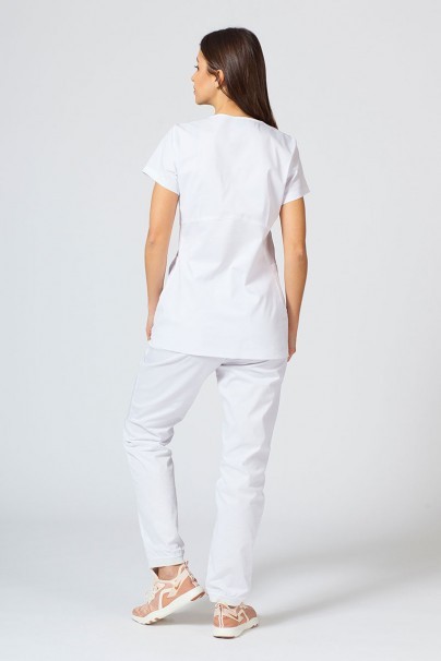 Women’s Sunrise Uniforms scrubs set (Kangaroo top, Loose trousers) white-1