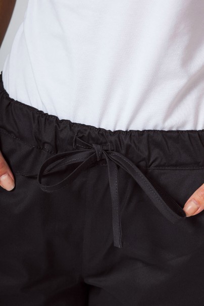 Women’s Sunrise Uniforms scrubs set (Kangaroo top, Loose trousers) black-6