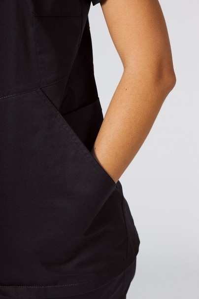 Women’s Sunrise Uniforms scrubs set (Kangaroo top, Loose trousers) black-5