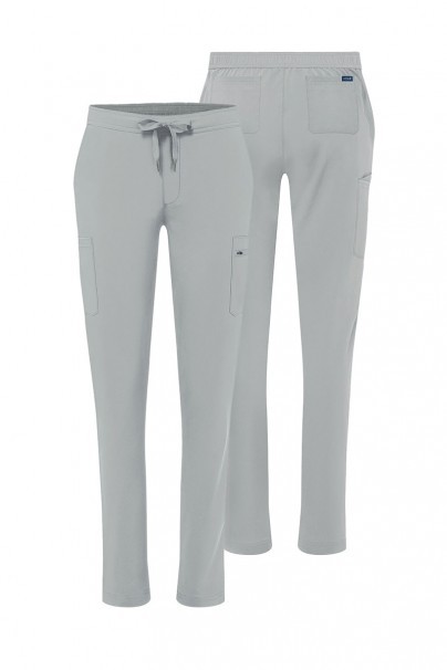 Women’s Adar Uniforms Skinny Leg Cargo scrub trousers silver gray-10