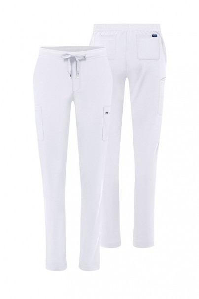 Women’s Adar Uniforms Skinny Leg Cargo scrub trousers white-8
