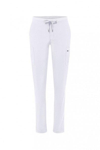 Women’s Adar Uniforms Skinny Leg Cargo scrub trousers white-9
