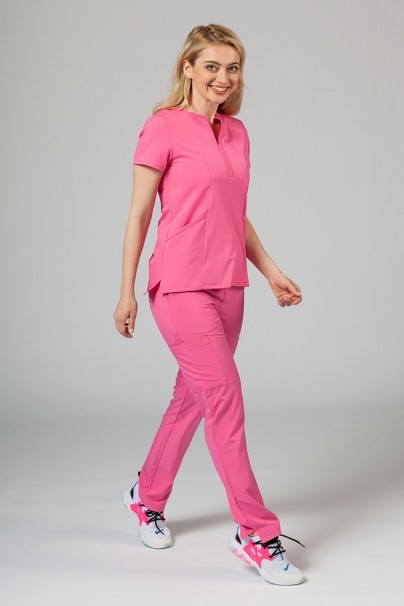 Women’s Adar Uniforms Skinny Leg Cargo scrub trousers azalea pink-2