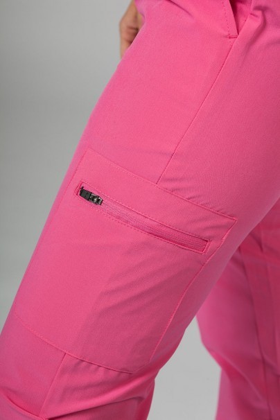Adar Uniforms scrubs set Cargo (with Notched top – elastic) azalea pink-11