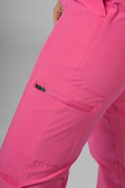 Adar Uniforms scrubs set Cargo (with Notched top – elastic) azalea pink-11