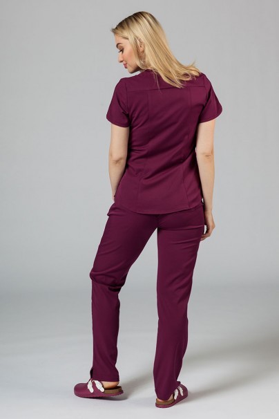 Women’s Adar Uniforms Leg Yoga scrub trousers wine-2