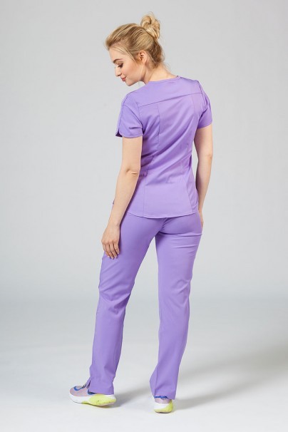Adar Uniforms Yoga scrubs set (with Modern top – elastic) lavender-2