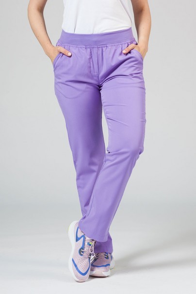 Adar Uniforms Yoga scrubs set (with Modern top – elastic) lavender-7