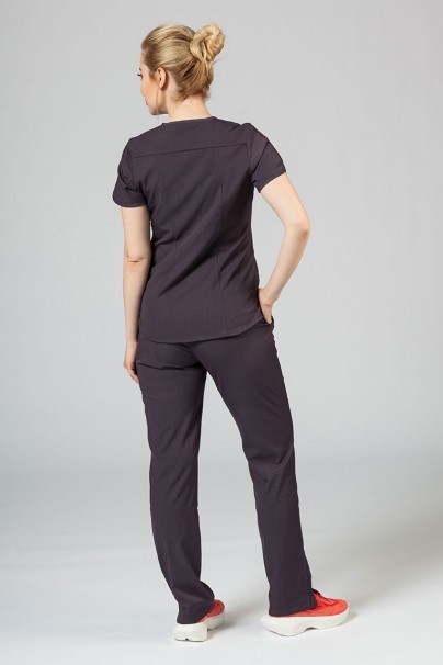 Adar Uniforms Yoga scrubs set (with Modern top – elastic) pewter-2