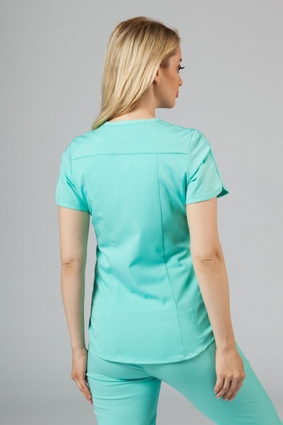 Adar Uniforms Yoga scrubs set (with Modern top – elastic) aqua-3