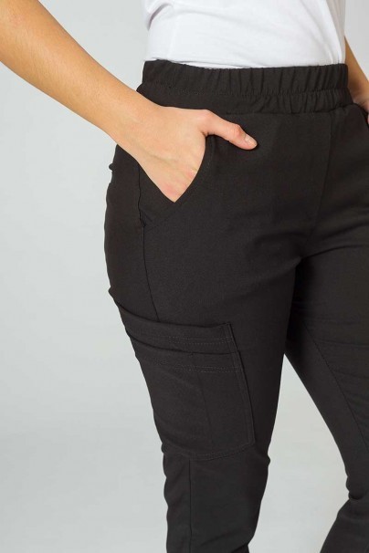Women's Sunrise Uniforms Premium scrubs set (Joy top, Chill trousers) black-9