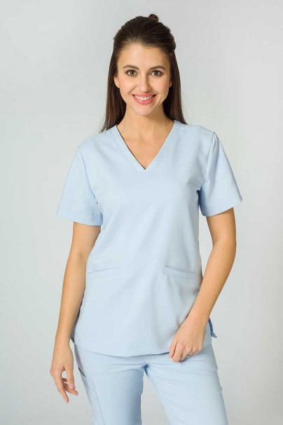 Women's Sunrise Uniforms Premium scrubs set (Joy top, Chill trousers) ceil blue-5