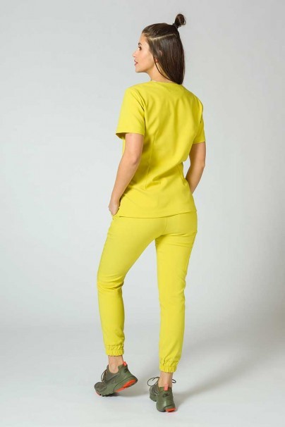 Women's Sunrise Uniforms Premium scrubs set (Joy top, Chill trousers) yellow-2