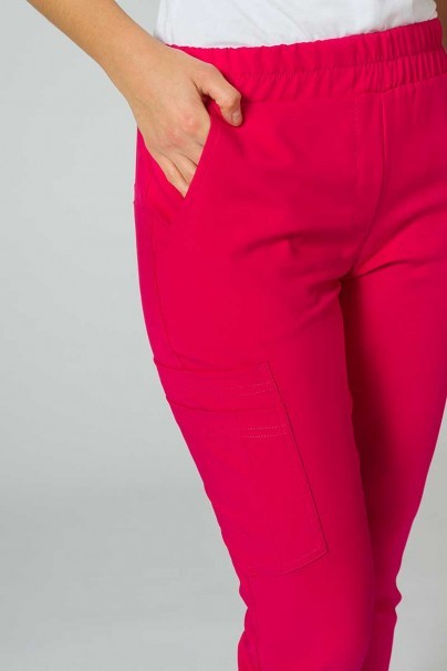 Women's Sunrise Uniforms Premium scrubs set (Joy top, Chill trousers) raspberry-9